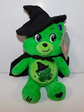 Care Bears x Wicked 10" Plush Good Luck Bear as Elphaba New w Tag Stuffed Toy